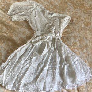 Nine West White Textured Dress